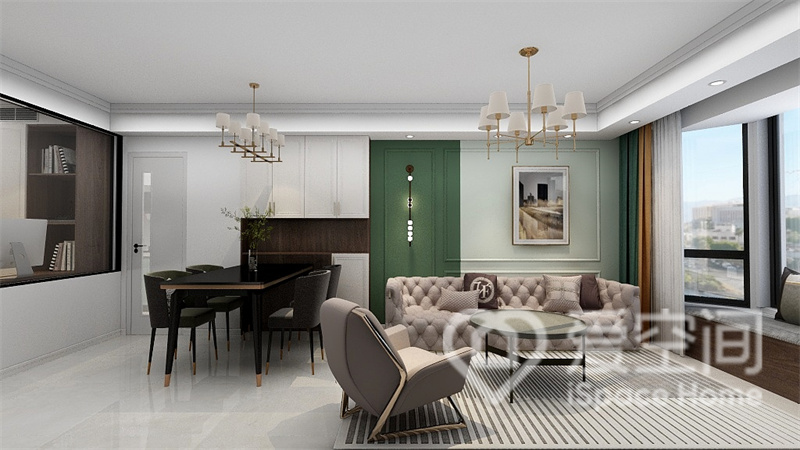 华润悦景湾105平米三居室北欧风装修案例